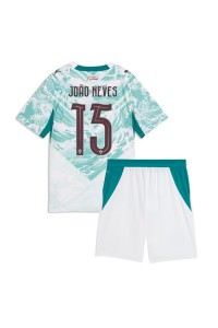 Portugali Joao Neves #15 Jalkapallovaatteet Lasten Vieraspeliasu MM-kisat 2026 Lyhythihainen (+ Lyhyet housut)